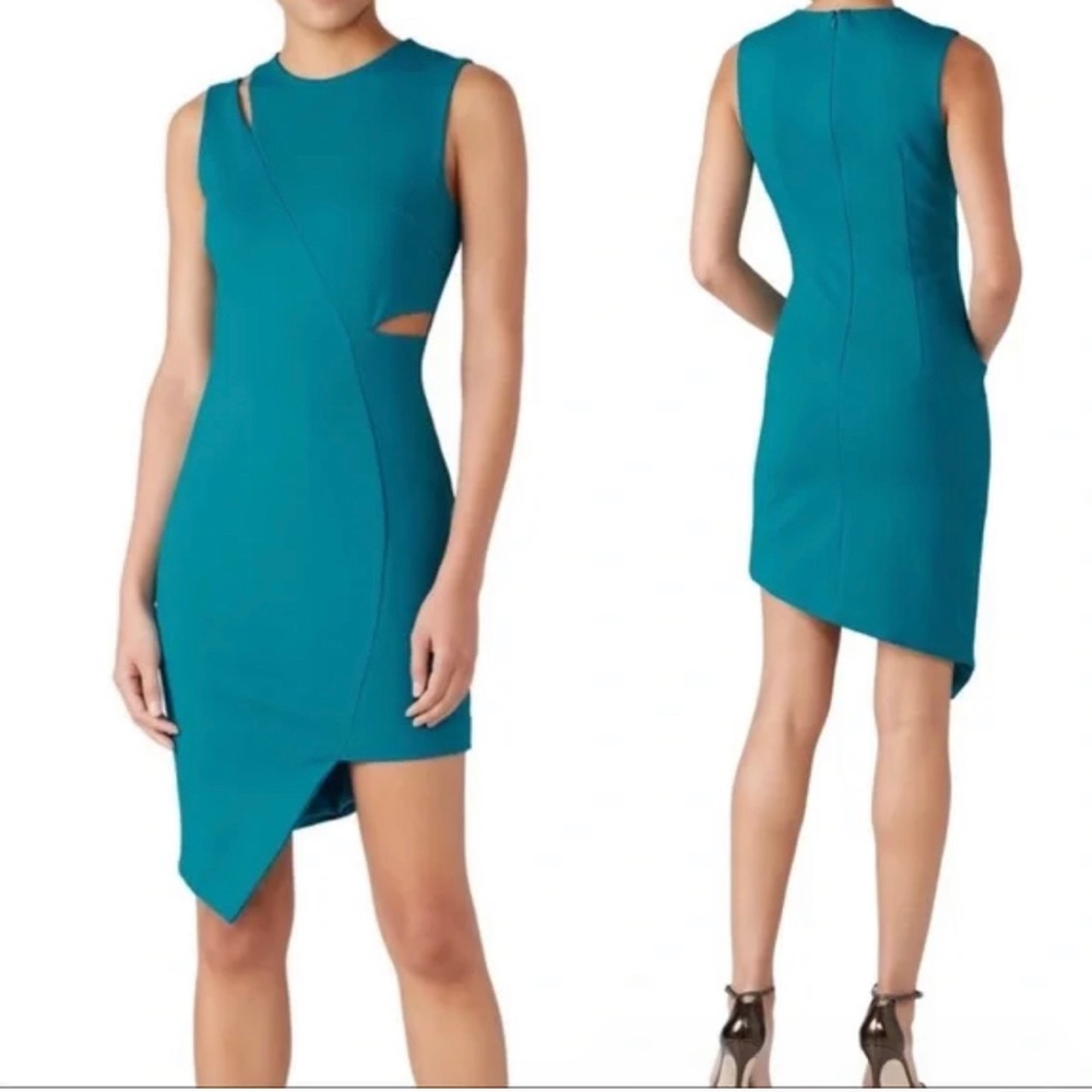 Elliatt Sanctuary Dress Teal Asymmetrical Hem Womens Size M NWT Retail $190
